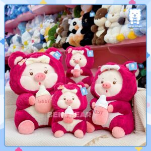 Heo Cosplay Lotso Ôm Bình Sữa