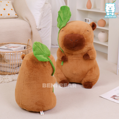 Chuột Bông Capybara Cầm Lá