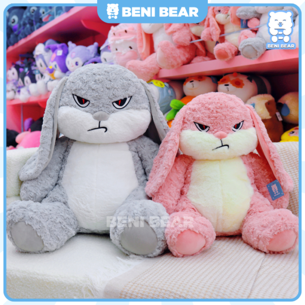Cặp đôi Thỏ Bunny Mặt Quạu Hồng/Xám! mẫu thỏ bông siêu hot hit luôn nằm trong list sản phẩm best seller, ôm siêu êm, gương mặt quạo điểm nhấn siêu giải trí và hài hước.