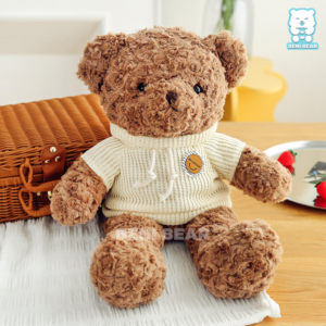 Gấu Teddy Áo Len Mũ Logo