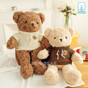 Gấu Teddy Áo Len Mũ Logo