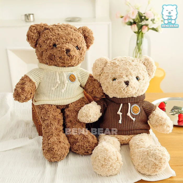 Gấu Teddy Áo Len Mũ Logo