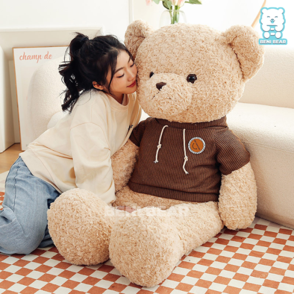 Gấu Teddy Áo Len Mũ Logo