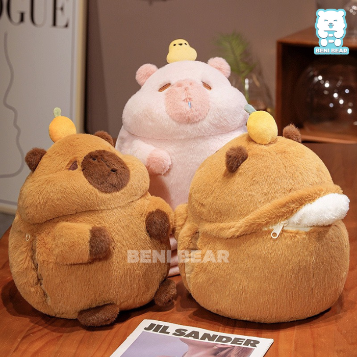 Gối Mền Capybara Đội Quả Cam