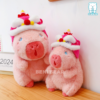 Chuột Bông Capybara Hồng Đội Mũ Lân