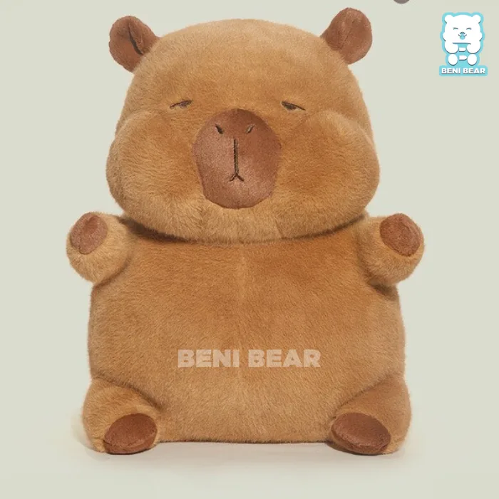 Chuột Bông Capybara Má Phính Đeo Balo Rùa