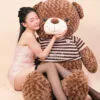 Gấu bông Teddy lông xoắn socola 1m6 – lông xoắn, mềm mịn, mặt cười đáng yêu