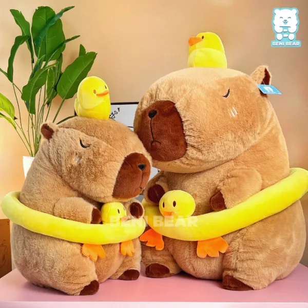 Chuột Capybara Mũ Vịt Đeo Phao