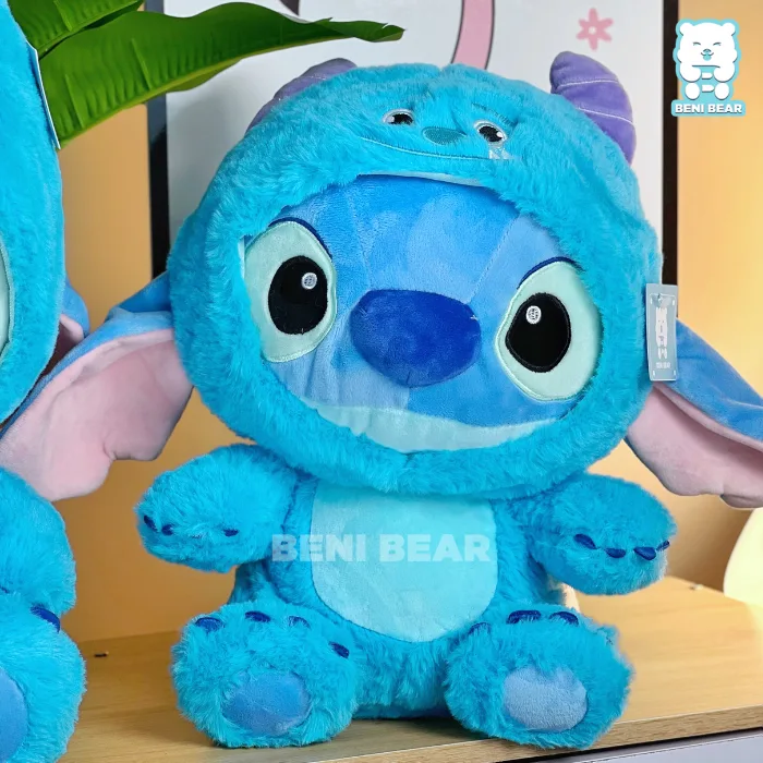 Gấu bông Stitch cosplay Sulley 35cm dáng ngồi đáng yêu