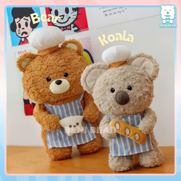 Bộ 4 Đầu Bếp đáng yêu – Gấu, Koala, Gấu Trúc, Voi – sẵn sàng mang đến niềm vui!