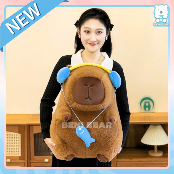 Capybara Đeo Tai Nghe – Nhìn là muốn ôm ngay!