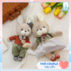 Hình ảnh thực tế của Thỏ Couple Váy Yếm – món quà hoàn hảo cho Valentine Trắng, sinh nhật hoặc ngày kỷ niệm.