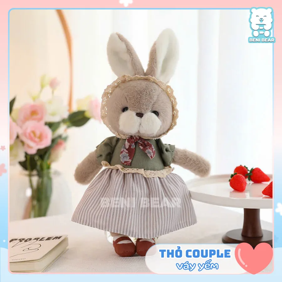 Hình ảnh thực tế mẫu Thỏ Bông Couple Váy Yếm