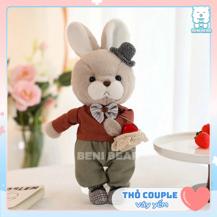 Hình ảnh thực tế mẫu Thỏ Bông Couple Váy Yếm