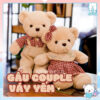 Gấu Teddy Couple Váy Yếm – Một chút cổ điển, một chút đáng yêu, và tràn đầy tình cảm!