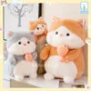 Mèo Bông Cầm Cá - Gấu bông mèo dễ thương, ôm êm xĩu xĩu