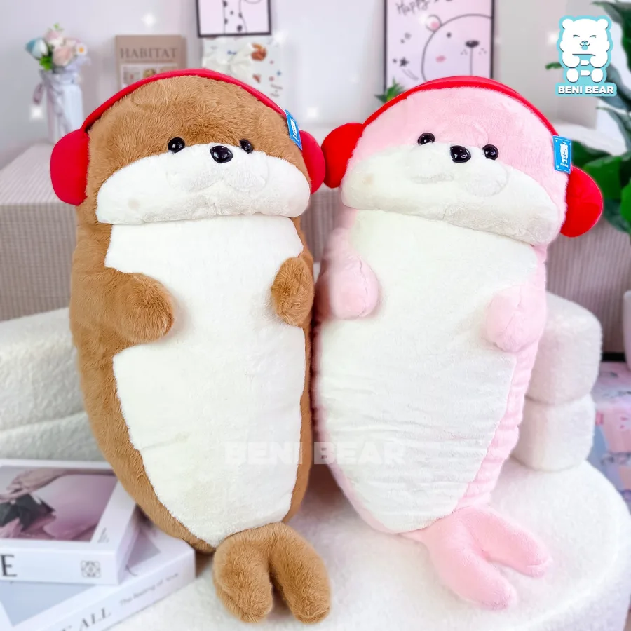 Hình ảnh Gấu Bông Rái Cá Đeo Tai Nghe