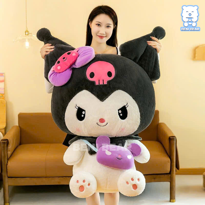 🎀 Kuromi Đeo Túi đi kèm có thể tháo rời – tăng thêm điểm nhấn cho outfit