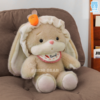 Thỏ Baby Cà Rốt 40cm ngồi tựa lưng, lông mềm mịn và đôi mắt long lanh đầy biểu cảm