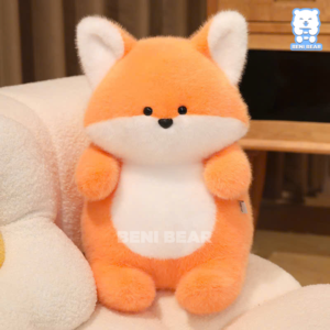 Gấu bông bụng tròn hình cáo cam với bộ lông cam rực rỡ và đôi tai to siêu cute