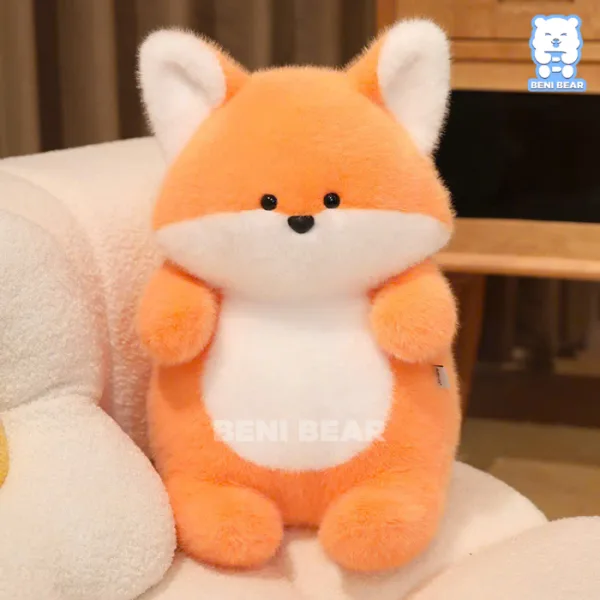Gấu bông bụng tròn hình cáo cam với bộ lông cam rực rỡ và đôi tai to siêu cute