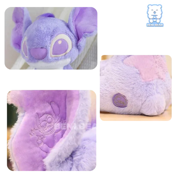Tai thêu hình nhân vật Stitch – chi tiết cao cấp, không phai sau giặt