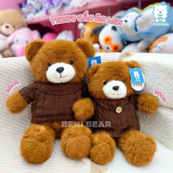💛 Gấu teddy form tròn, tay dài dễ ôm, bày decor cũng cực xinh