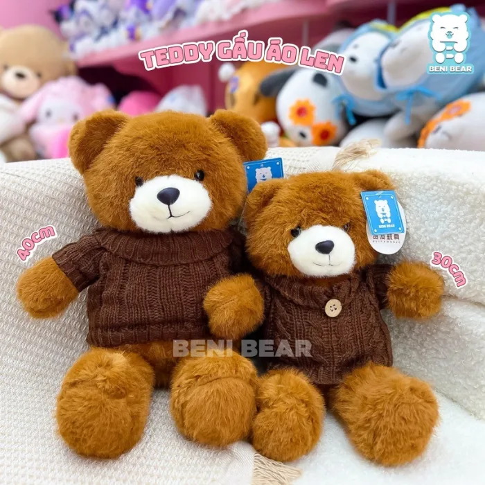 💛 Gấu teddy form tròn, tay dài dễ ôm, bày decor cũng cực xinh