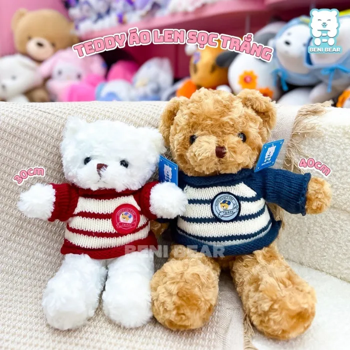 🧥 Teddy Áo Len Sọc Trắng cực xinh, chuẩn phong cách vintage – chill