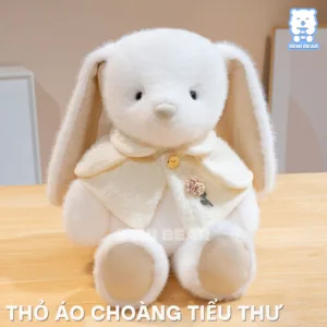 Thỏ áo choàng tiểu thư trắng tinh khôi, ôm là yêu ngay