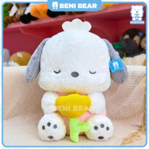 Chó Purin Ôm Hoa xinh xắn