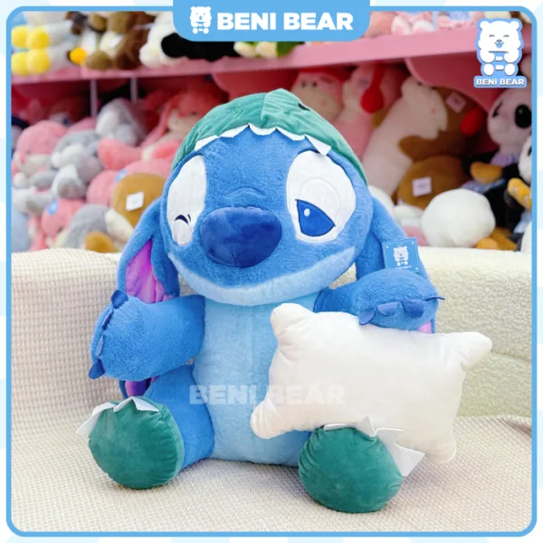 Stitch Đội Mũ Cá Sấu đáng yêu! Gối mini có thể tháo rời, trang trí phòng cực xinh.