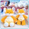 Bộ đôi gấu bông Cáo Baby Mặc Bỉm size lớn và nhỏ, màu vàng.