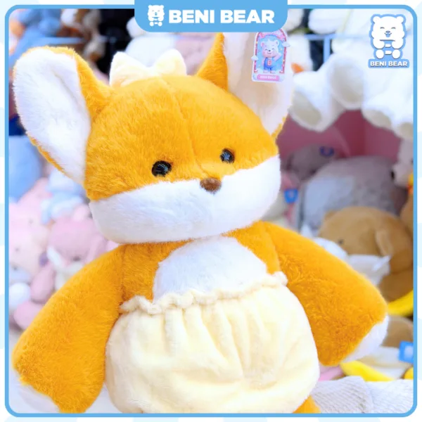 Cận cảnh gấu bông Cáo Baby Mặc Bỉm size lớn, chất liệu bông mềm mịn.