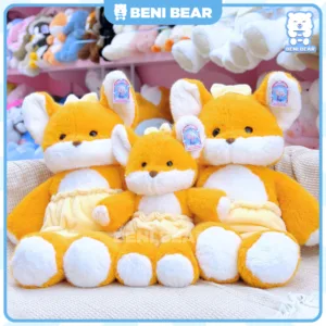 Gấu bông Cáo Baby Mặc Bỉm Beni Bear đủ size, cáo bông vàng đáng yêu.