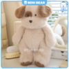 Chó Kem với tông màu Kem/Trắng thanh lịch. Gấu bông trang trí phòng khách, phòng ngủ.