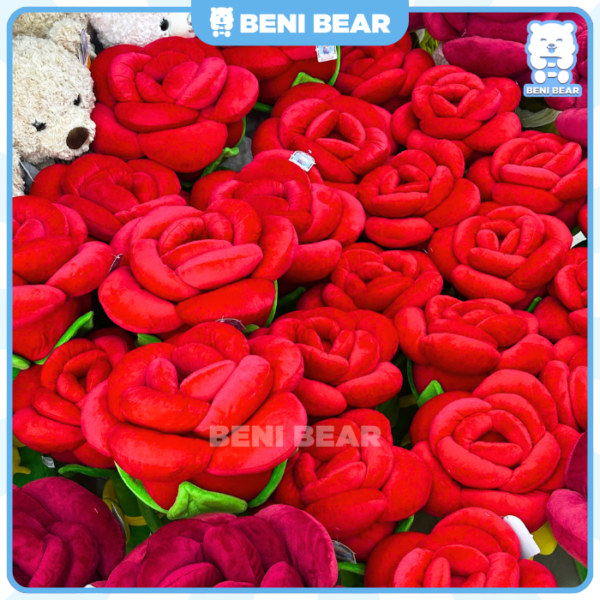 Hình ảnh gấu bông hoa hồng nơ vàng