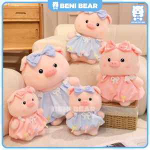 Hình ảnh gấu bông Heo Mặc Váy Bí các size