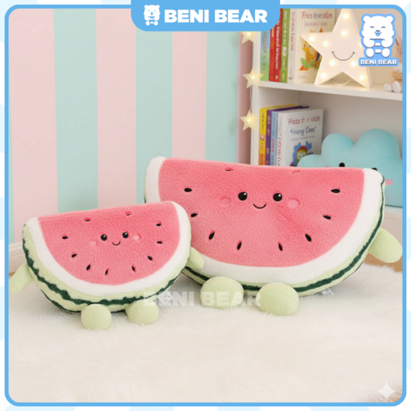 Full size Miếng Dưa Hấu Baby! Chọn size lớn làm gối ôm hay size nhỏ làm gối tựa đều xinh.
