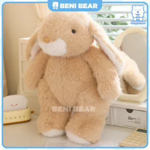 Thỏ Kem Tai Dài 🐰. Gấu bông với kích thước vừa ôm siêu thích, chất lông siêu mềm mịn, màu Kem/Be ấm áp.