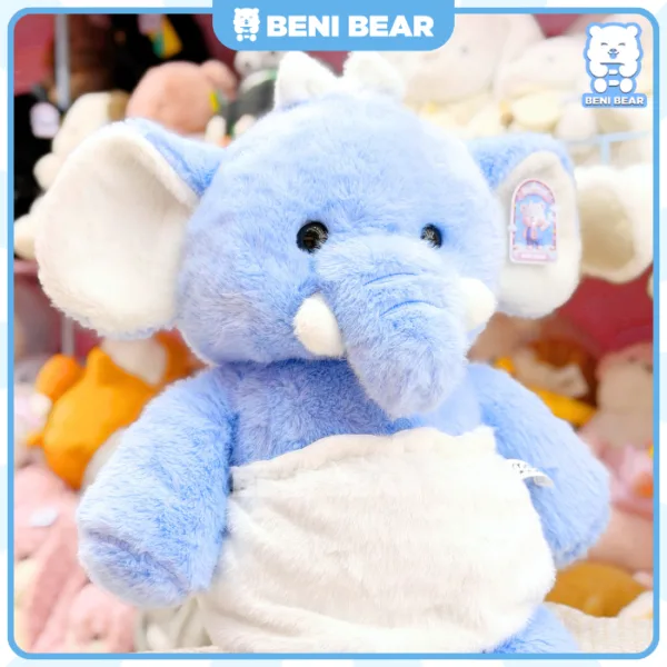 Chi tiết khuôn mặt Voi Baby với đôi tai to, mắt long lanh.