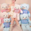Hình ảnh sản phẩm Gấu Teddy Mũi Nhũ Áo Len Tim