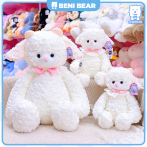 Bộ ba gấu bông Cừu Trắng Yếm Nơ đủ size, quà tặng sinh nhật.