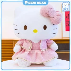 Bé mèo kitty mặc chiếc váy tiểu thư màu hồng xinh xắn