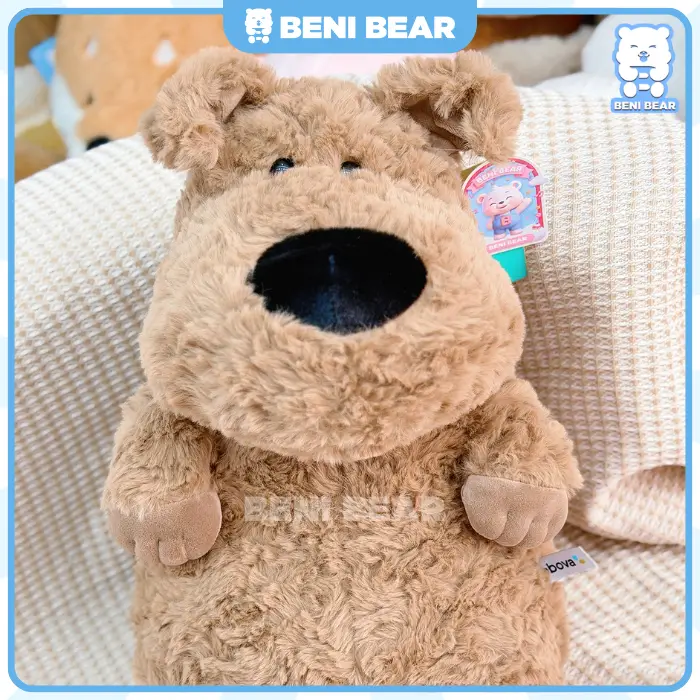 Thú Bụng Tròn Chó Nâu với cặp mắt ngố ngố cưng xíu