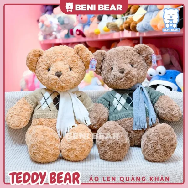 Teddy Áo Len Quàng Khăn