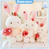 Hình Ảnh Gấu Bông Thỏ Trắng Cầm Nấm