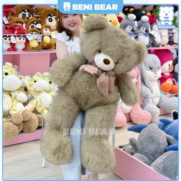 Teddy Lông Kim Yếm Nơ Kẻ