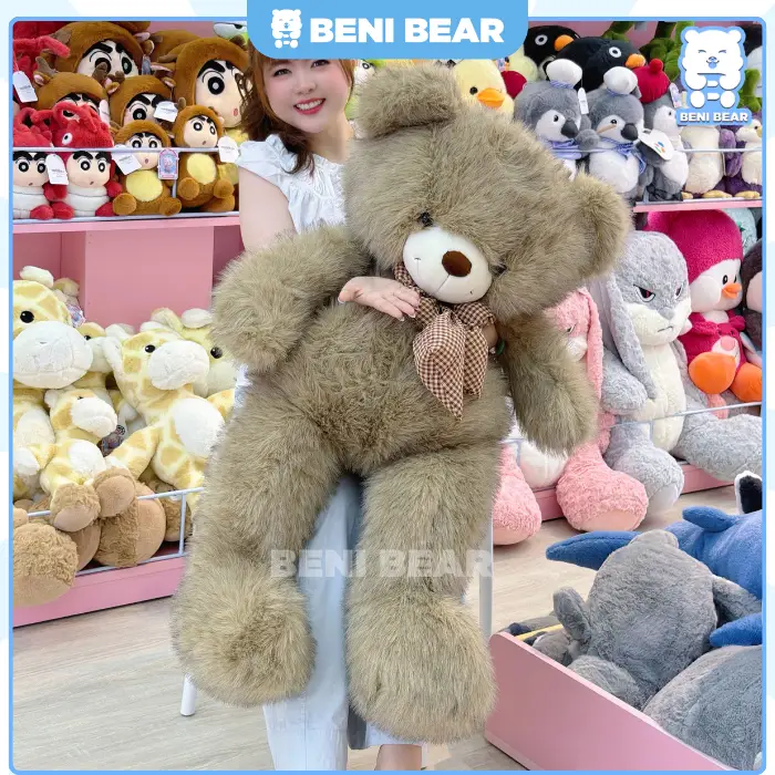 Teddy Lông Kim Yếm Nơ Kẻ